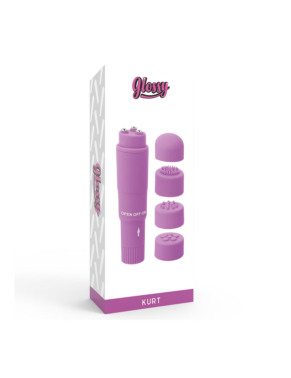 GLOSSY KURT POCKET MASSAGER PURPLE