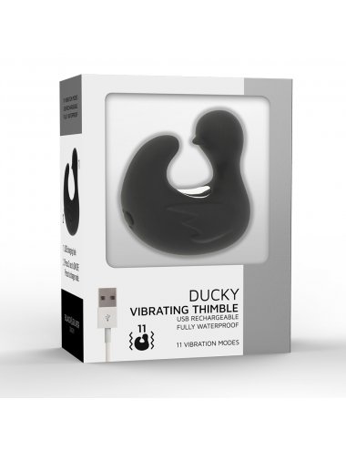 BLACK&SILVER DUCKYMANIA VIBRATOR BLACK