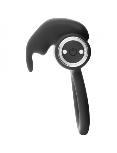 BLACK&SILVER - BURTON RECHARGEABLE RING 10 VIBRATION MODES