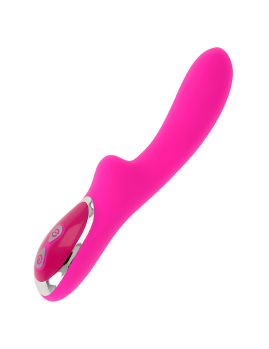 OHMAMA MAGNETIC RECHARGEABLE 10 SPEEDS SILICONE VIBRATOR 21 CM