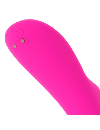 OHMAMA MAGNETIC RECHARGEABLE 10 SPEEDS SILICONE VIBRATOR 21 CM