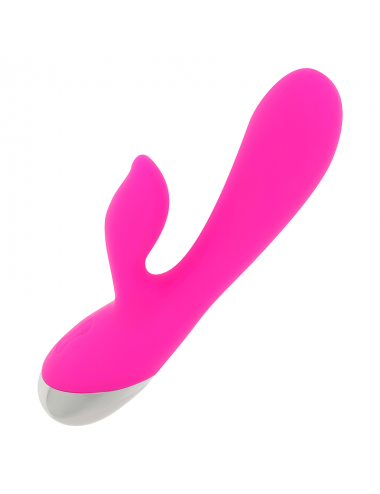 OHMAMA USB RECHARGEABLE SILICONE RABBIT VIBRATOR 10 SPEEDS 19 CM