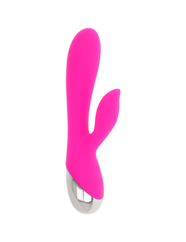 OHMAMA USB RECHARGEABLE SILICONE RABBIT VIBRATOR 10 SPEEDS 19 CM