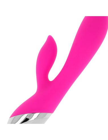 OHMAMA USB RECHARGEABLE SILICONE RABBIT VIBRATOR 10 SPEEDS 19 CM