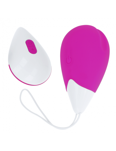 OH MAMA TEXTURED VIBRATING EGG 10 MODES - PURPLE AND WHITE
