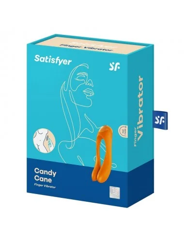SATISFYER CANDY CANE FINGER VIBRATOR ORANGE
