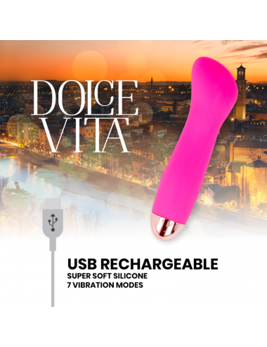 DOLCE VITA - RECHARGEABLE VIBRATOR ONE PINK 7 SPEED