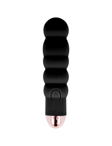 DOLCE VITA RECHARGEABLE VIBRATOR SIX BLACK 7 SPEEDS