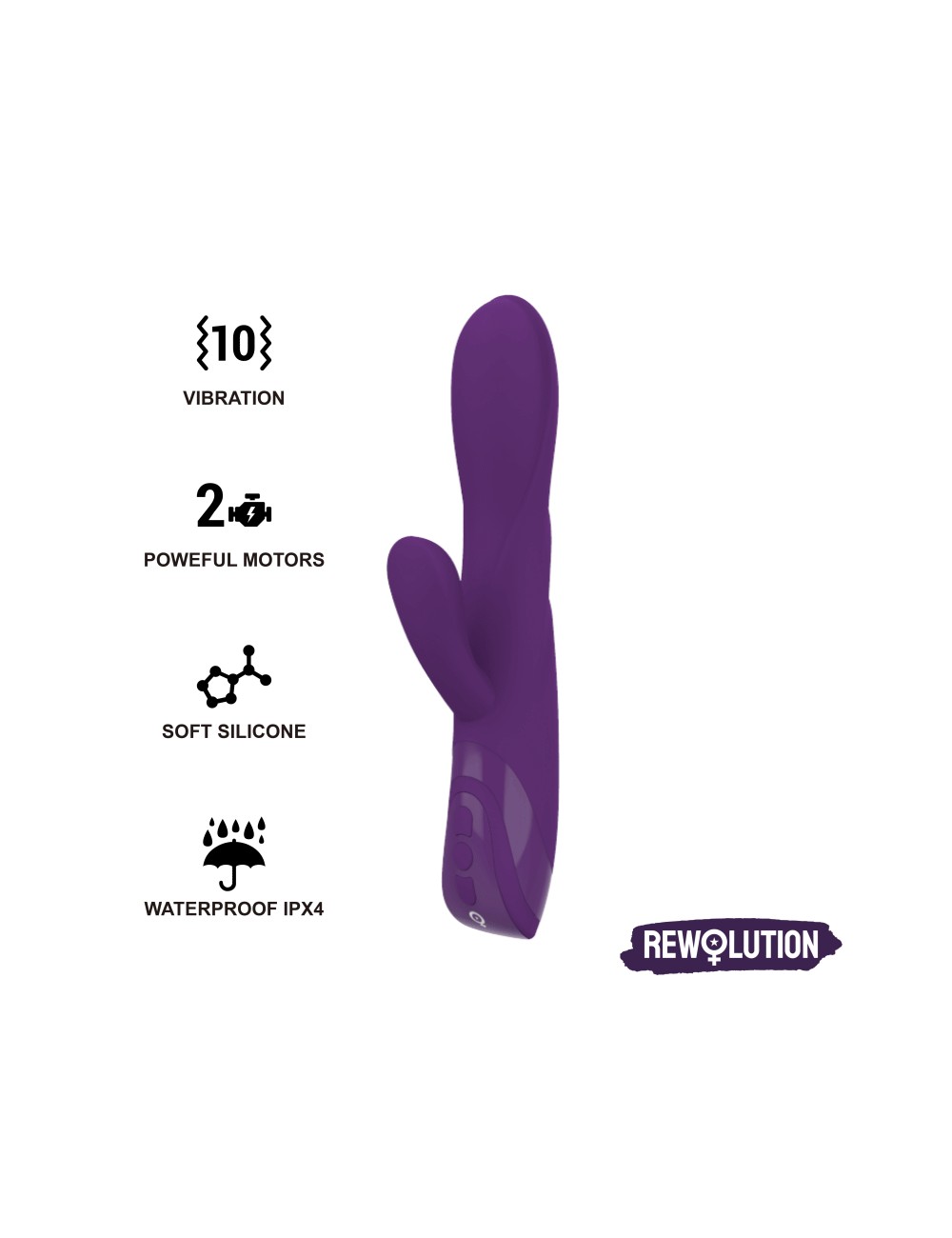 REWOLUTION REWORABBIT FLEXIBLE VIBRATOR WITH RABBIT REWOLUTION REWORABBIT FLEXIBLE VIBRATOR WITH RABBIT