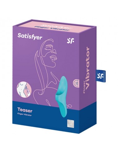 SATISFYER - TEASER FINGER VIBRATOR BLUE LIGHT