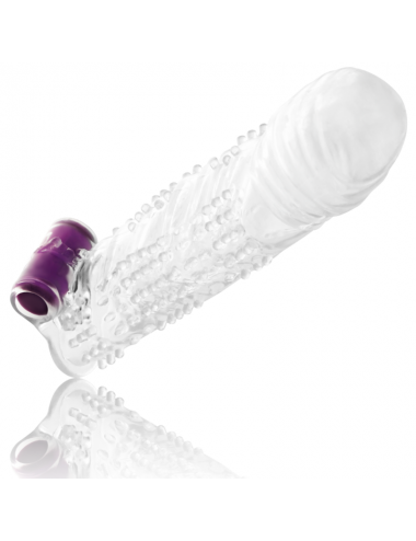 OHMAMA TEXTURED PENIS SLEEVE WITH VIBRATING BULLET