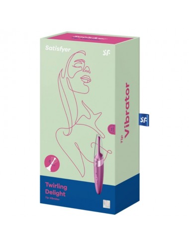 SATISFYER TWIRLING DELIGHT CLIT TIP VIBRATOR - PURPLE