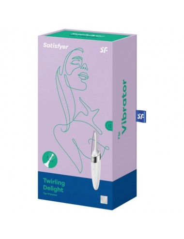 SATISFYER TWIRLING DELIGHT CLIT TIP VIBRATOR - WHITE