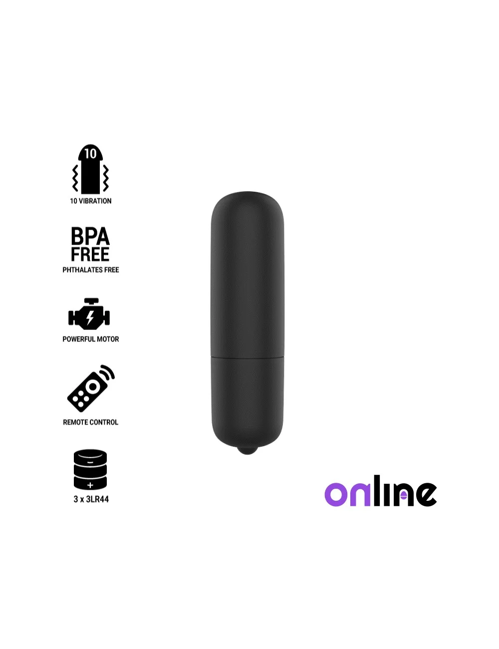 ONLINE MINI BULLET VIBE - BLACK ONLINE MINI BULLET VIBE - BLACK