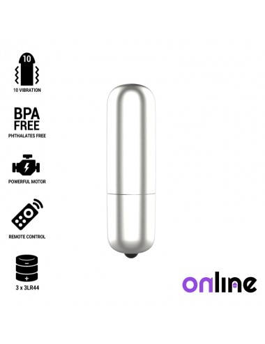 ONLINE MINI BULLET VIBE - SILVER