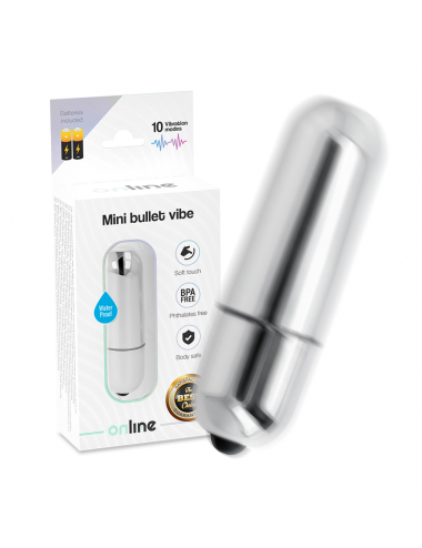 ONLINE MINI BULLET VIBE - SILVER