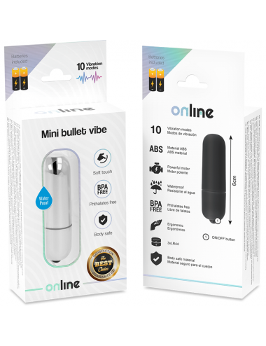 ONLINE - MINI BULLET VIBE SILVER