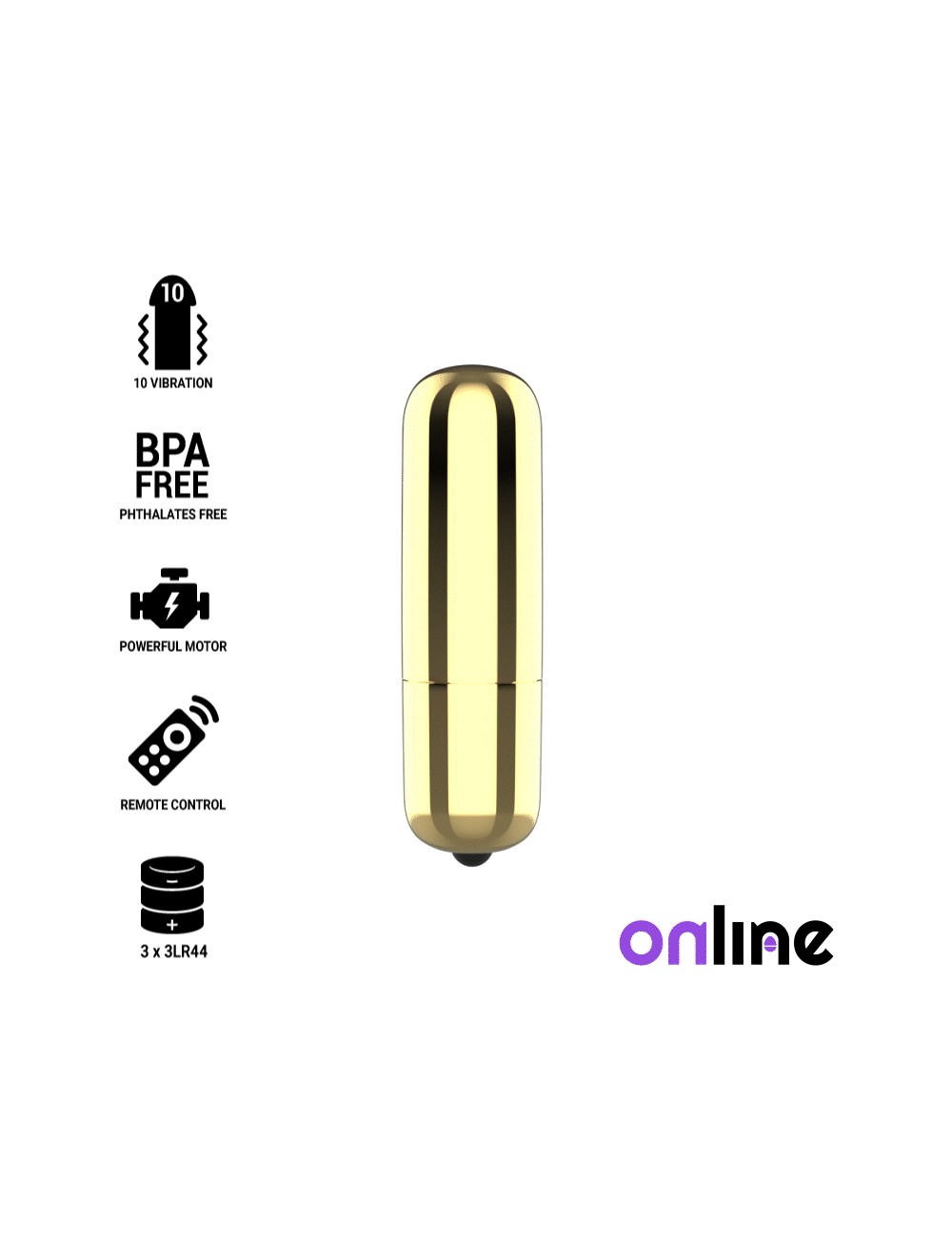 ONLINE MINI BULLET VIBE - GOLDEN ONLINE MINI BULLET VIBE - GOLDEN