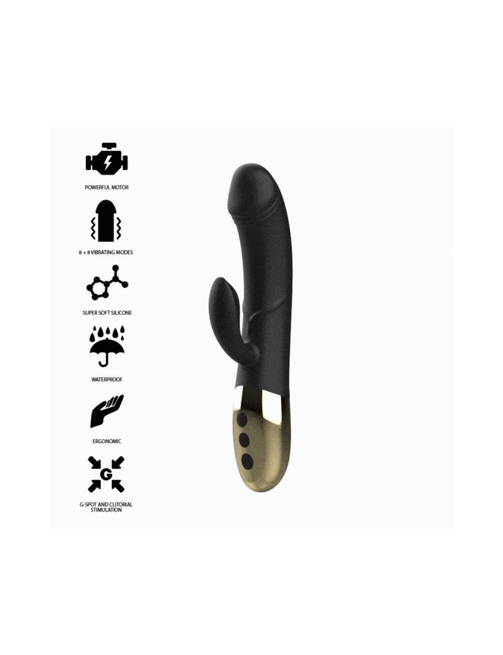 IBIZA POWERFUL ANATOMICAL VIBRATOR WITH RABBIT IBIZA POWERFUL ANATOMICAL VIBRATOR WITH RABBIT