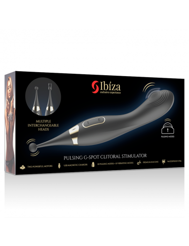 IBIZA INTERCHANGEABLE CLITORAL STIMULATOR AND PULSATION G SPOT VIBRATOR