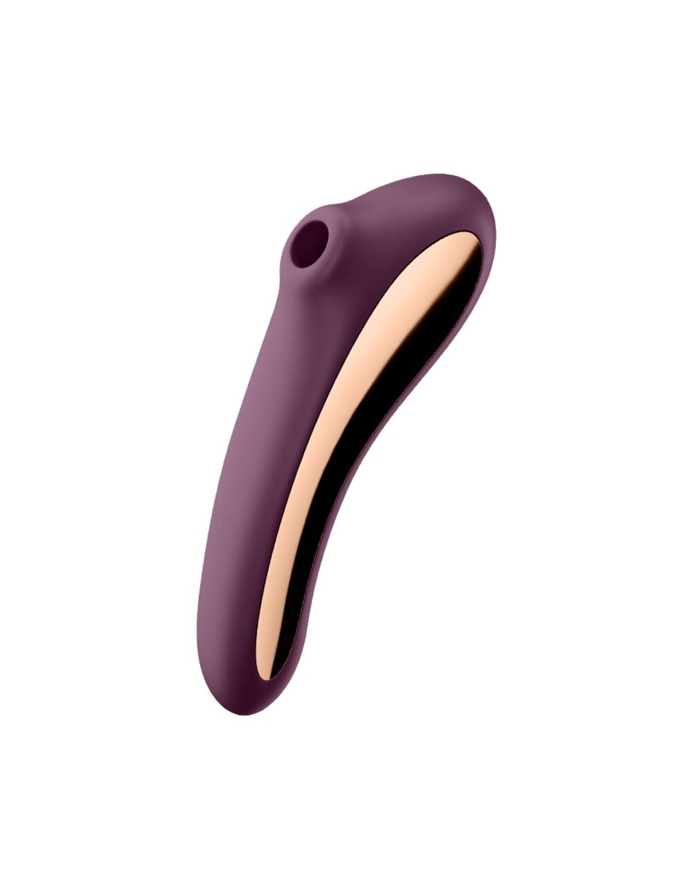 SATISFYER DUAL KISS AIR PULSE VIBRATOR - WINE RED