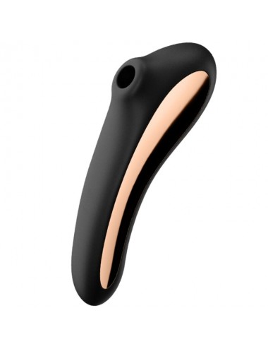 SATISFYER DUAL KISS AIR PULSE VIBRATOR - BLACK