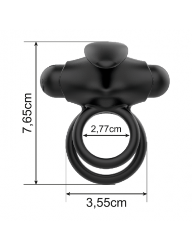 INTENSE ANILLO VIBRADOR RECARGABLE CONTROL REMOTO - 10 PATTERNS