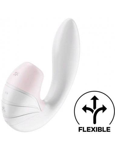 SATISFYER SUPERNOVA AIR PULSE STIMULATOR & VIBRATION - WHITE