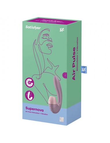 SATISFYER SUPERNOVA AIR PULSE STIMULATOR & VIBRATION - PINK