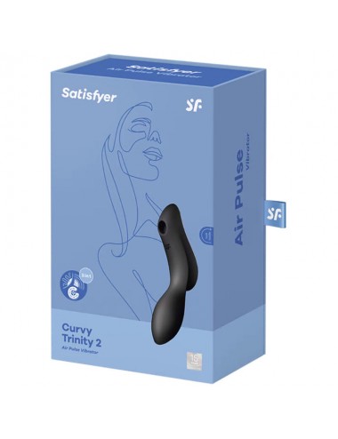 SATISFYER - CURVY TRINITY 2 AIR PULSE VIBRATOR BLACK