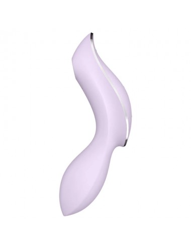 SATISFYER CURVY TRINITY 2 AIR PULSE VIBRATOR - PURPLE