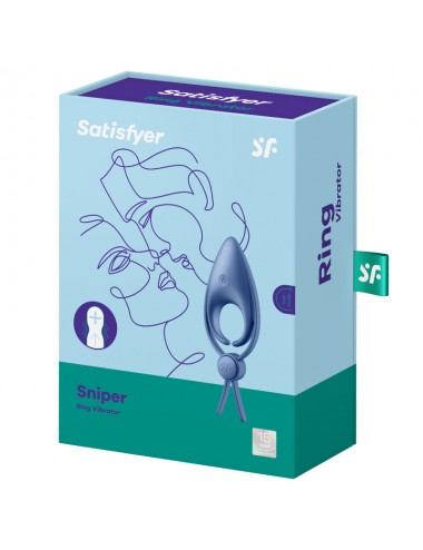 SATISFYER SNIPER  RING VIBRATOR BLUE