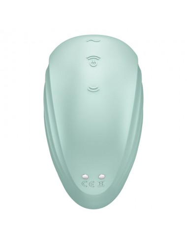 SATISFYER PEARL DIVER AIR PULSE STIMULATOR & VIBRATOR - GREEN