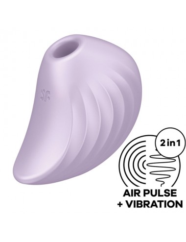 SATISFYER PEARL DIVER AIR PULSE STIMULATOR & VIBRATOR - VIOLET