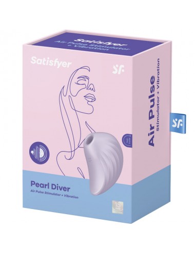 SATISFYER - PEARL DIVER AIR PULSE STIMULATOR & VIBRATOR VIOLET
