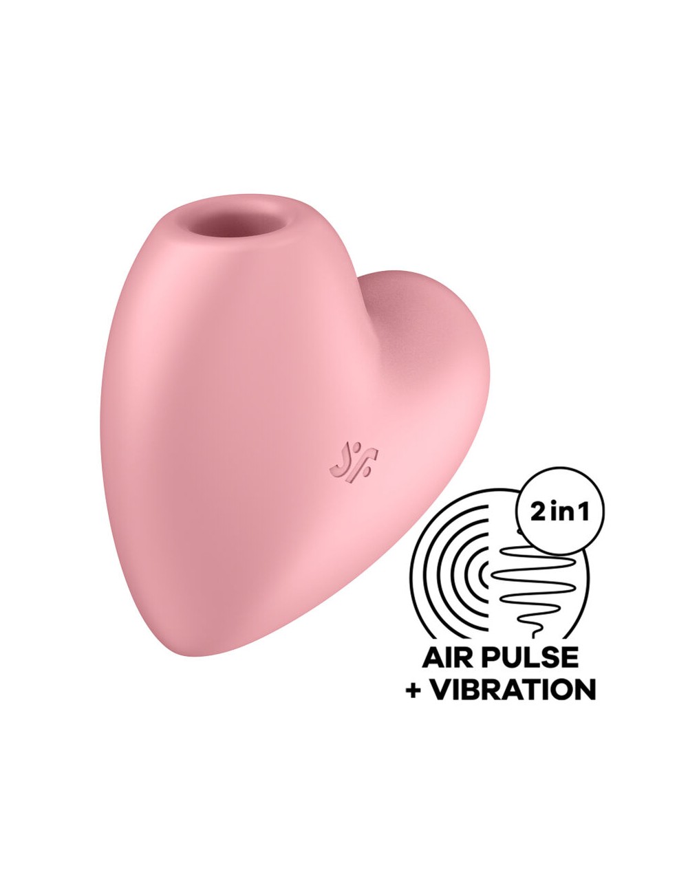 SATISFYER CUTIE HEART AIR PULSE STIMULATOR & VIBRATOR - PINK SATISFYER CUTIE HEART AIR PULSE STIMULATOR & VIBRATOR - PINK