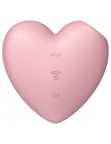 SATISFYER CUTIE HEART AIR PULSE STIMULATOR & VIBRATOR - PINK
