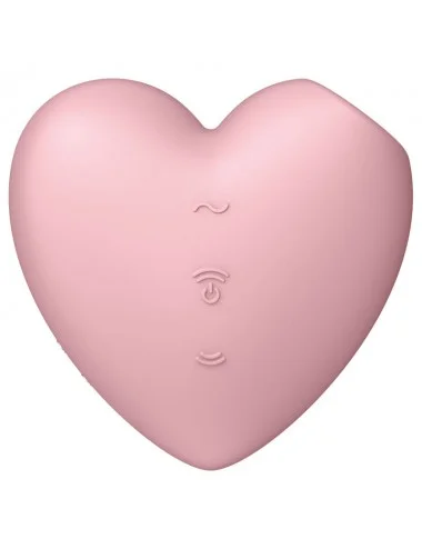 SATISFYER CUTIE HEART AIR PULSE STIMULATOR & VIBRATOR - PINK