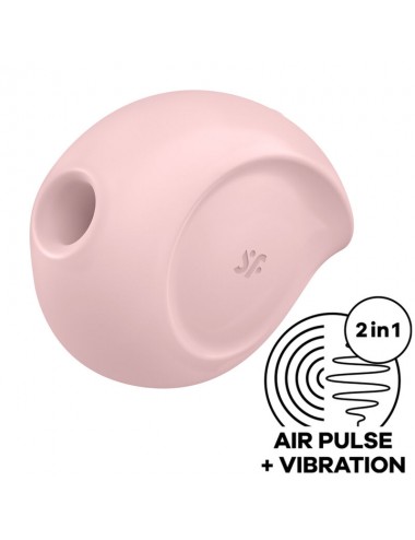 SATISFYER SUGAR RUSH AIR PULSE STIMULATOR & VIBRATOR - PINK