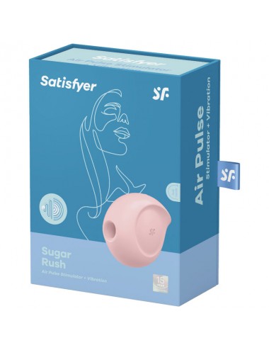 SATISFYER - SUGAR RUSH AIR PULSE STIMULATOR & VIBRATOR PINK