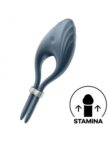 SATISFYER DUELIST RING VIBRATOR - GREY