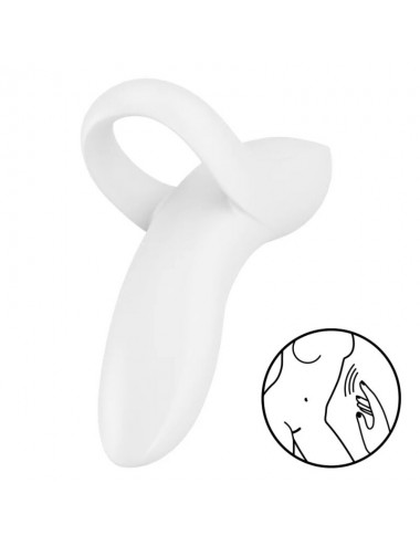 SATISFYER BOLD LOVER FINGER VIBRATOR - WHITE