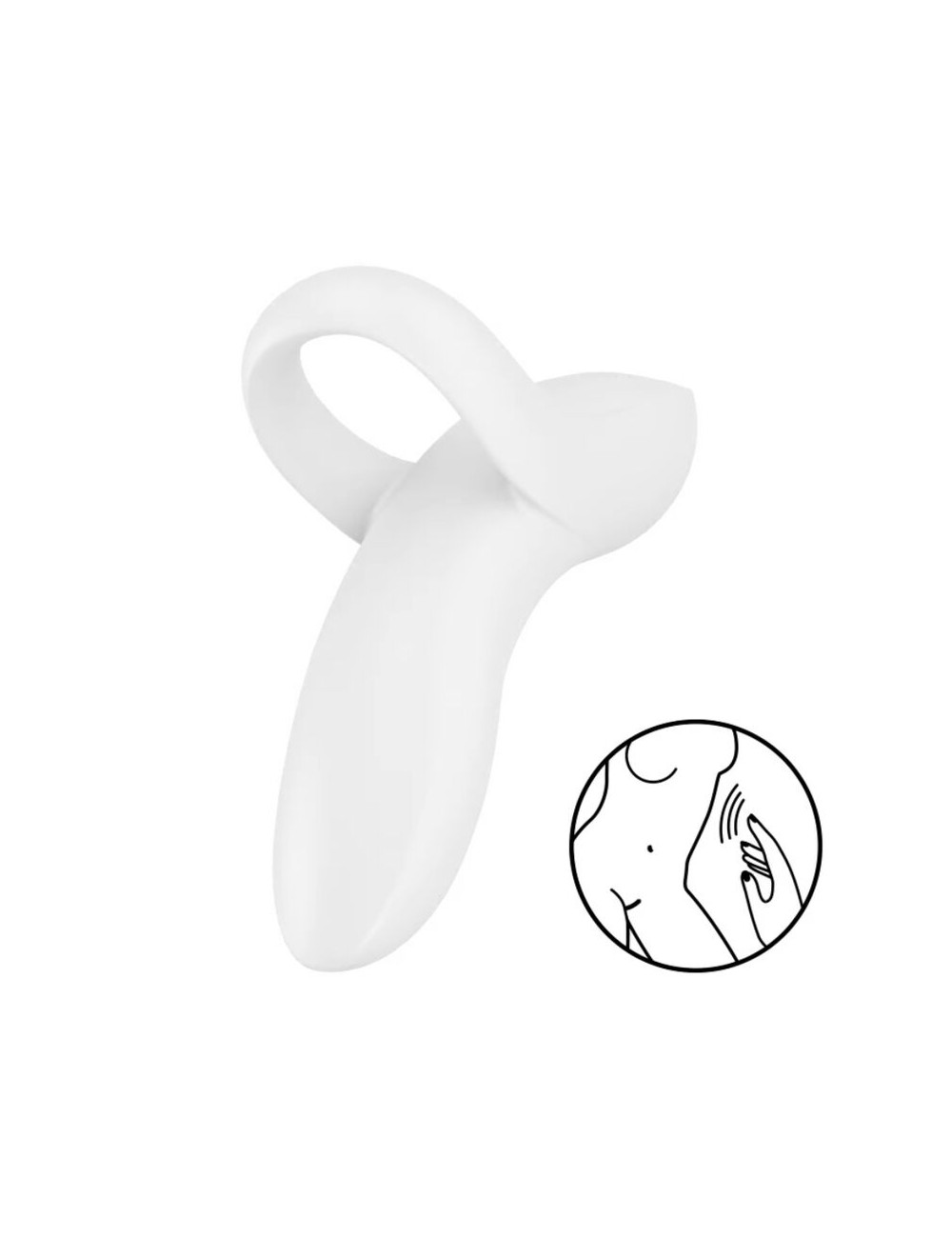 SATISFYER BOLD LOVER FINGER VIBRATOR - WHITE