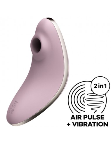 SATISFYER VULVA LOVER 1 AIR PULSE STIMULATOR & VIBRATOR - VIOLET