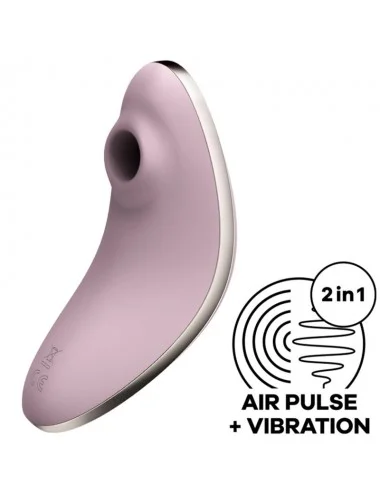 SATISFYER VULVA LOVER 1 AIR PULSE STIMULATOR & VIBRATOR - VIOLET