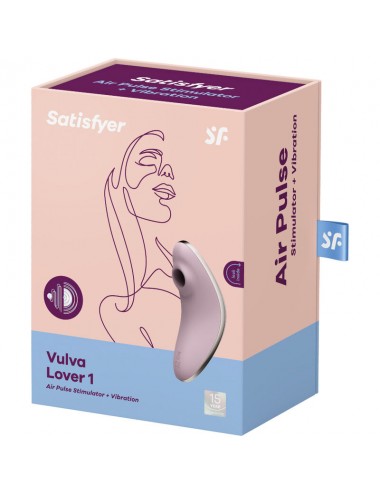 SATISFYER - VULVA LOVER 1 AIR PULSE STIMULATOR & VIBRATOR VIOLET