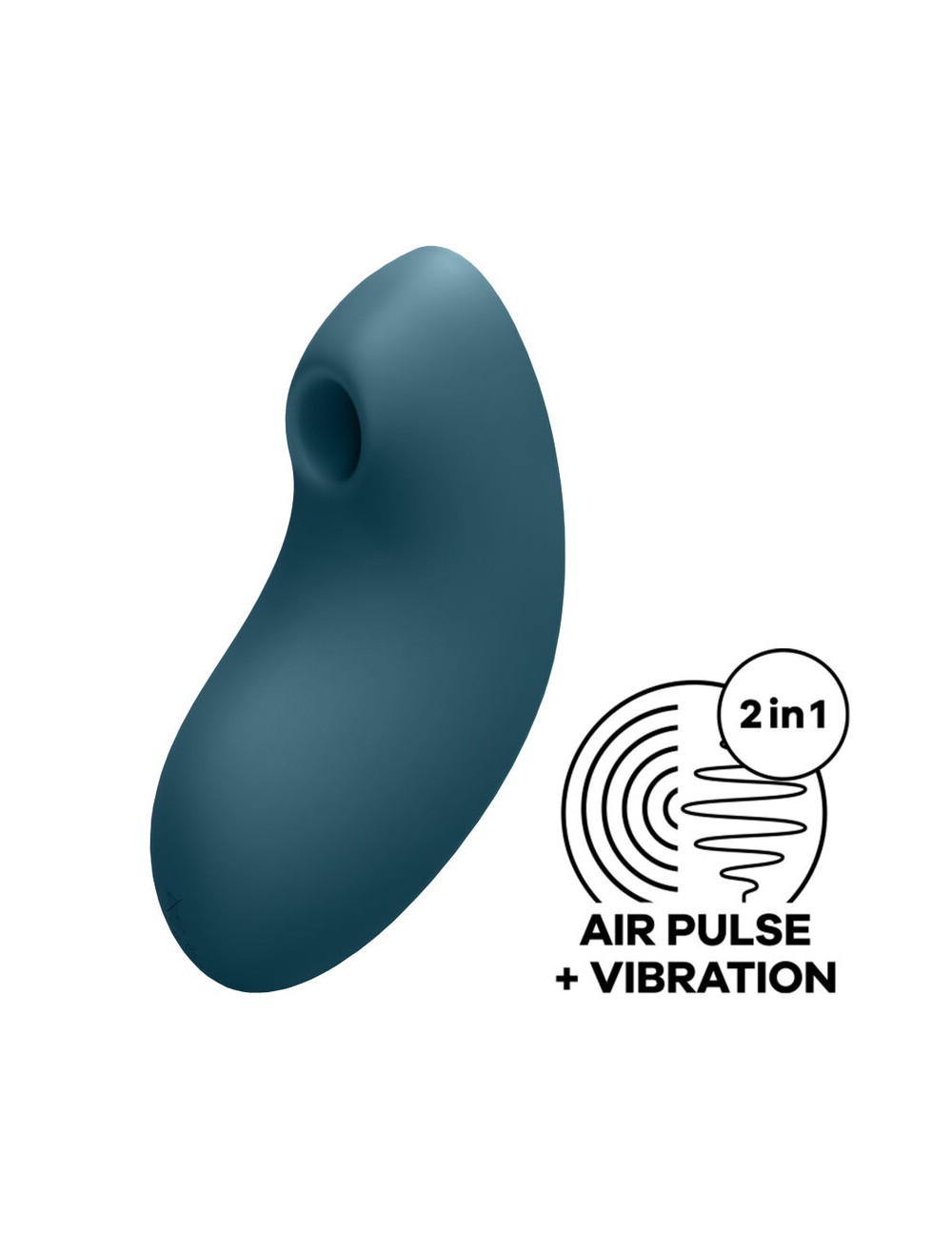 SATISFYER VULVA LOVER 2 AIR PULSE STIMULATOR & VIBRATOR - BLUE