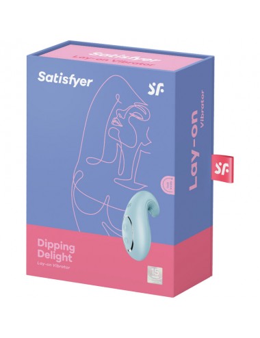 SATISFYER - DIPPING DELIGHT LAY-ON VIBRATOR BLUE