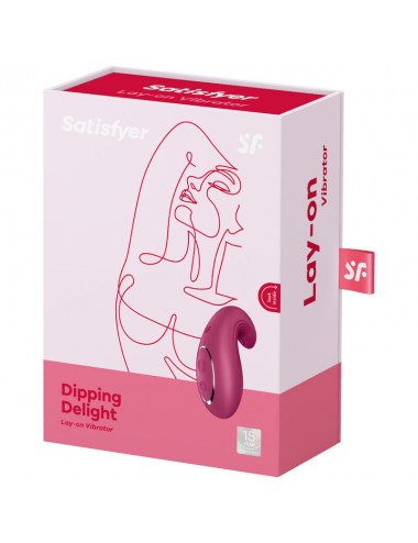 SATISFYER - DIPPING DELIGHT LAY-ON VIBRATOR RED
