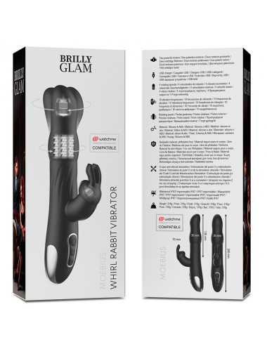 BRILLY GLAM- MOEBIUS RABBIT VIBRATOR & ROTATOR COMPATIBLE WITH WATCHME WIRELESS TECHNOLOGY